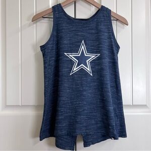 NFL Dallas Cowboys Womens Split Back Tank Top in Blue, Size XS
